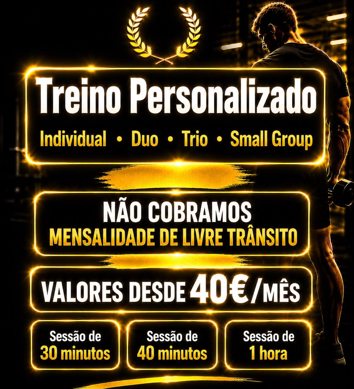 Treino Personalizado — desde 40€/mês